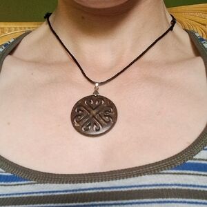 Black Symmetrical Pattern Necklace
